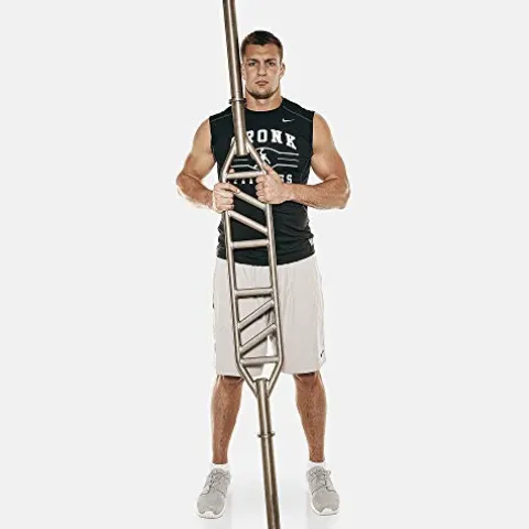 Gronk Fitness Products Swiss Bar – Commercial Grade | Multi Grip Football Bar for Upper Body Strength Training Silver