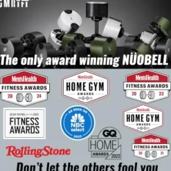 Gronk Fitness SMRTFT NUOBELL Adjustable Dumbbells 5-80 lbs Matte Black