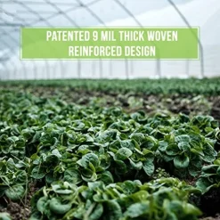 Grow1 Clear Woven Greenhouse Plastic Film 9 Mil UV Cover 50′ x 100′ Roll