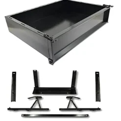 GTW Golf Cart Steel Cargo Box Kit for Yamaha G29/Drive Golf Cart Black
