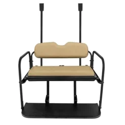 Gusto Club Car Precedent Golf Cart Flip Folding Rear Back Seat Kit Black