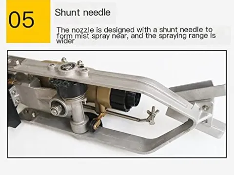 GUSTYT Large Spray Gun Irrigation Sprinkler Yellow Electroplating Silver