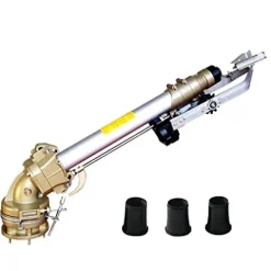 GUSTYT Large Spray Gun Irrigation Sprinkler Yellow Electroplating Silver