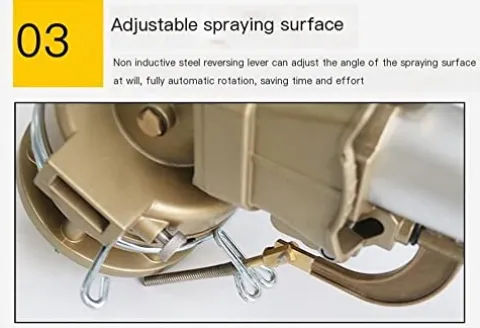 GUSTYT Large Spray Gun Irrigation Sprinkler Yellow Electroplating Silver