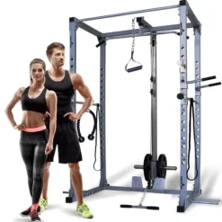 Gymnastics Power Gym Machine with LAT Pulldown & Pull Up Bar Mate Dark Gray