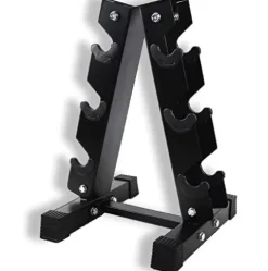 Gymnastics Power Hex Dumbbells Free Weights Set with Rack 190 LB