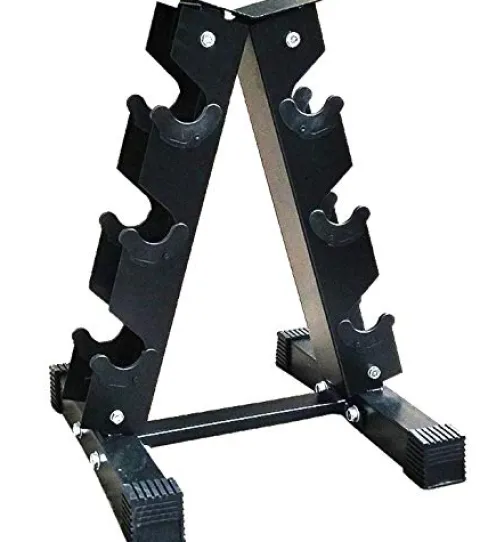 Gymnastics Power Hex Dumbbells Free Weights Set with Rack 190 LB