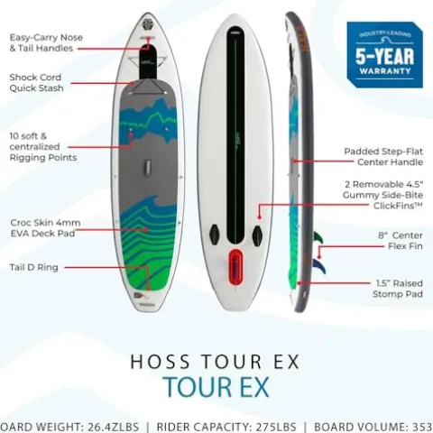 Hala Hoss Tour EX Inflatable Stand-Up Paddle Board (SUP) Green/Blue