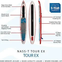 Hala NASS-T Tour EX Inflatable Stand-Up Paddle Board (SUP) White