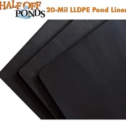 HALF OFF PONDS 37.5 ft. x 100 ft. 20-Mil LLDPE Pond Liner Black