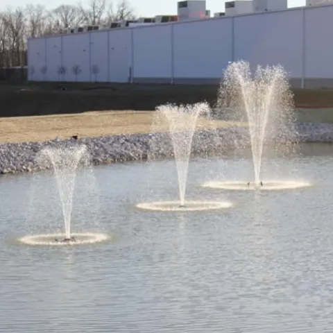 HALF OFF PONDS 1 HP Floating Fountain with Color Changing Lights – 200 Foot Cord, 12 Patterns