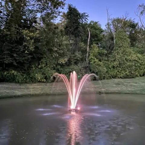 HALF OFF PONDS 1 HP Floating Fountain with Color Changing Lights – 200 Foot Cord, 12 Patterns
