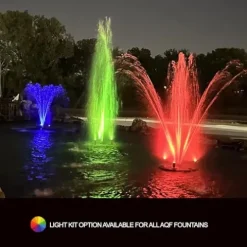 HALF OFF PONDS 1/2 HP Floating Fountain with Color-Changing Lights and Control Box