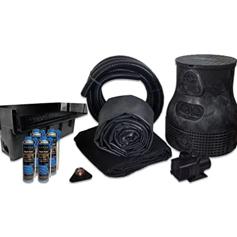 HALF OFF PONDS 10′ x 25′ Savio Pond Free 6100 EPDM Waterfall Kit Black