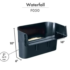 HALF OFF PONDS Complete 3300 Pond Free Waterfall Kit with 3,300 GPH Pump and EPDM Liner Black