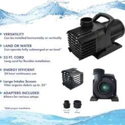 HALF OFF PONDS Savio Signature 5200 Complete Water Garden and Pond Kit with EPDM Liner Black 20ft x 20ft