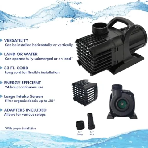 HALF OFF PONDS Savio Signature 4000 Water Garden and Pond Kit with PVC Liner Black