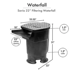 HALF OFF PONDS Savio Signature 4000 Water Garden and Pond Kit with PVC Liner Black