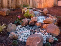 HALF OFF PONDS Simply Waterfalls 3300 Pond Free Waterfall Kit with MatrixBlox and 3000 GPH Pump Black