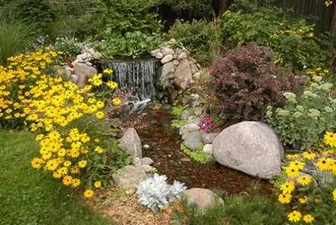 HALF OFF PONDS Simply Waterfalls 3300 Pond Free Waterfall Kit with MatrixBlox and 3000 GPH Pump Black