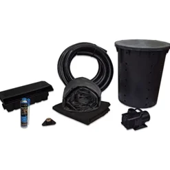 HALF OFF PONDS Simply Waterfalls 4000 Waterfall Kit with 10′ x 20′ EPDM Liner and 4,000 GPH Pump Black