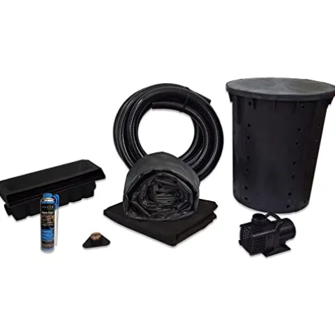 HALF OFF PONDS Simply Waterfalls 4000 Waterfall Kit with 10′ x 20′ EPDM Liner and 4,000 GPH Pump Black