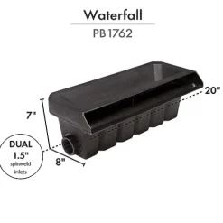 HALF OFF PONDS Simply Waterfalls 4000 Waterfall Kit with 10′ x 20′ EPDM Liner and 4,000 GPH Pump Black