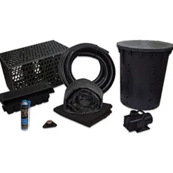 HALF OFF PONDS Simply Waterfalls 4000 Pond Free Kit with MatrixBlox, 15′ x 25′ Liner and 4000 GPH Pump Black