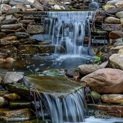 HALF OFF PONDS Simply Waterfalls 4000 Pond Free Kit with MatrixBlox, 15′ x 25′ Liner and 4000 GPH Pump Black