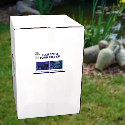 HALF OFF PONDS Simply Waterfalls 6100 Waterfall Kit with MatrixBlox, 15′ x 30′ EPDM Liner and 6,100 GPH Pump Black