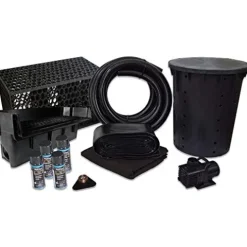 HALF OFF PONDS Simply Waterfalls 6100 Waterfall Kit with PVC Liner and Pump Black