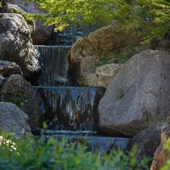 HALF OFF PONDS Simply Waterfalls 10000 Pond Free Kit with MatrixBlox and 10,000 GPH Pump Black