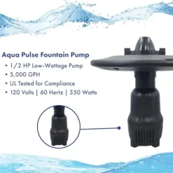 HALF OFF PONDS VXF Aerating Pond & Lake Fountain – 1/2 HP Pump with 3 Display Patterns & 100 Foot Cord White Lights