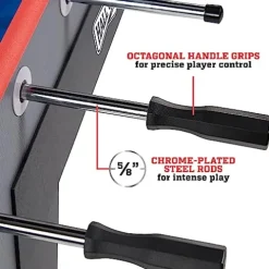 Hall of Games 56” Arcade Foosball Gaming Table Competition Size Black/Grey