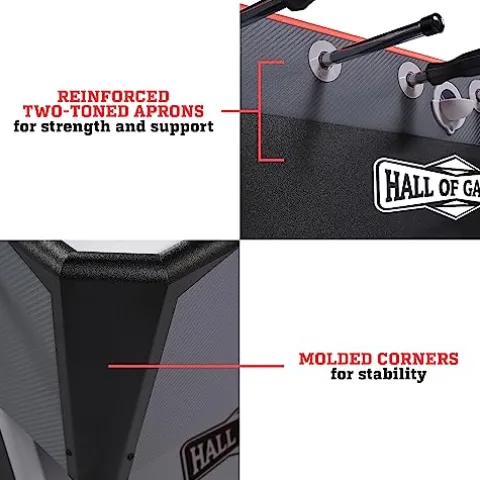 Hall of Games 56” Arcade Foosball Gaming Table Competition Size Black/Grey