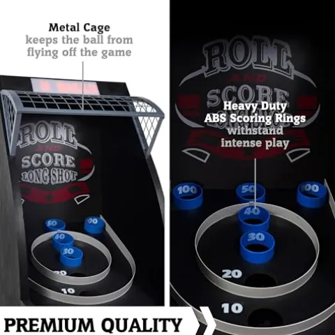 Hall of Games 130 Inch Premium Roll and Score Game Burgundy/Black