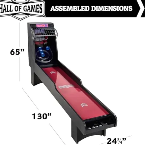 Hall of Games 130 Inch Premium Roll and Score Game Burgundy/Black