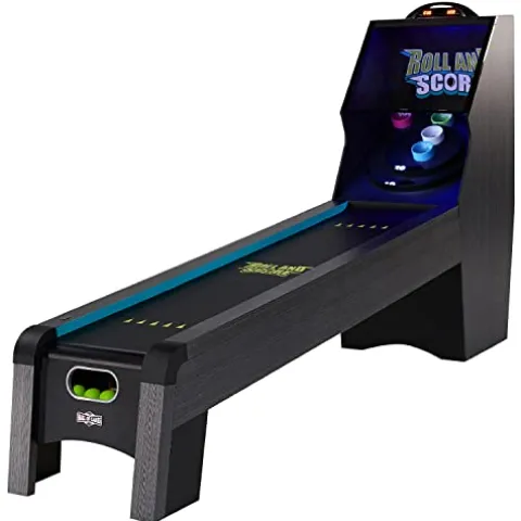 Hall of Games 108″ Roll and Score with LED Lights and Electronic Scorer Black/Blue