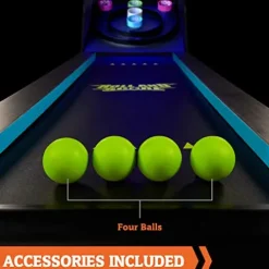 Hall of Games 108″ Roll and Score with LED Lights and Electronic Scorer Black/Blue