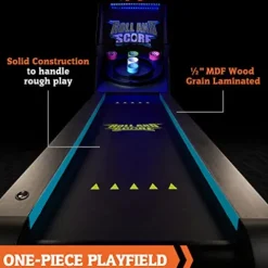 Hall of Games 108″ Roll and Score with LED Lights and Electronic Scorer Black/Blue