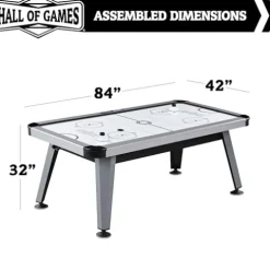 Hall of Games Arctic Rush 7′ Air Hockey Table Silver/Black