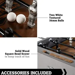 Hall of Games Kinwood 56″ Foosball Table Wood Grain/Cement