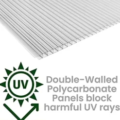 Hanover 8-Ft. x 6-Ft. Polycarbonate Walk-In Greenhouse Green