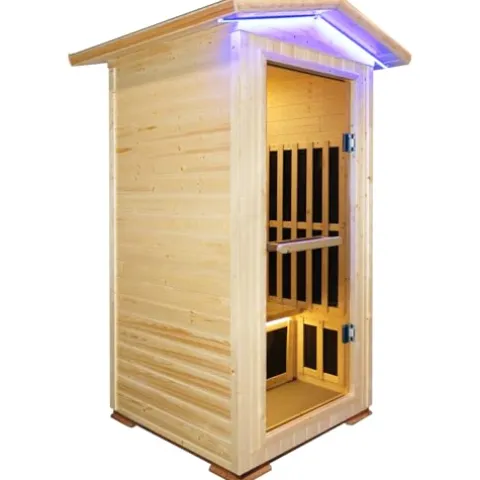 HAOYAYA Outdoor Far Infrared Sauna 1 Person Natural