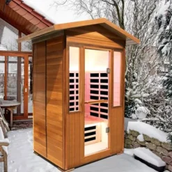 HAOYAYA Outdoor Far Infrared Sauna 2 Person 1800W Natural