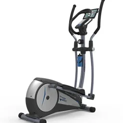 HARISON Exercise Bikes Compact Magnetic Elliptical Machine with Handle LCD Monitor Pulse Rate Grips iPad Holder Sharp E1