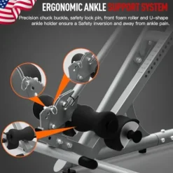 HARISON Heavy Duty Inversion Table for Back Pain Relief 350 LBS Capacity with 3D Memory Foam Black+Red