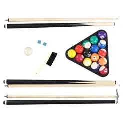 Hathaway Augusta 8-ft Pool Table with Burgundy Felt – Mahogany Finish