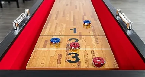 Hathaway Avenger Shuffleboard 9-Foot for Family Game Rooms Black