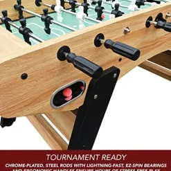 Hathaway Center Stage 59-in Pro Series Competition Foosball Table Wood Grain/Black/Green